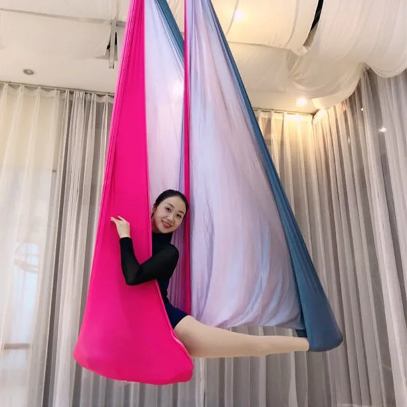 Multicolour 2018 New Aerial Anti-gravity Yoga Hammock Swing Flying Yoga Bed Bodybuilding Gym Fitness Equipment Inversion Trapeze